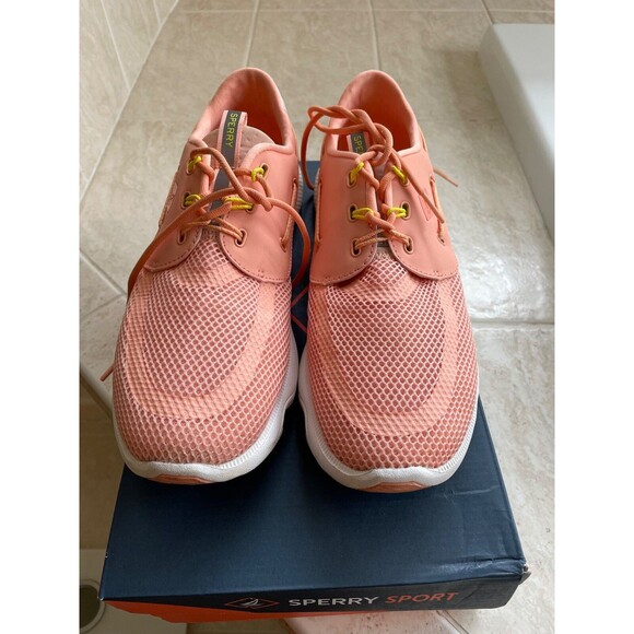 Sperry Women's 7 SEAS 3-Eye Boat Shoes - Peach - Size 10M - Picture 1 of 7